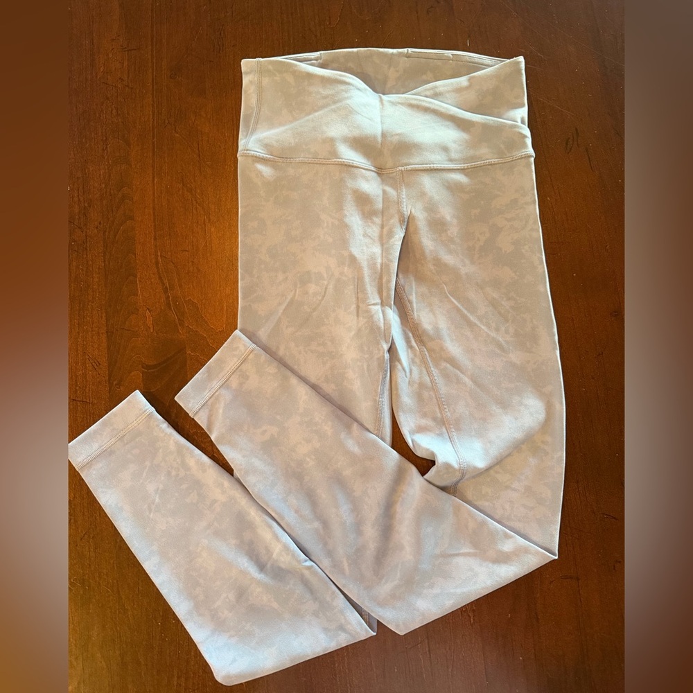 lululemon athletica light blue/periwinkle high-waist crossover leggings